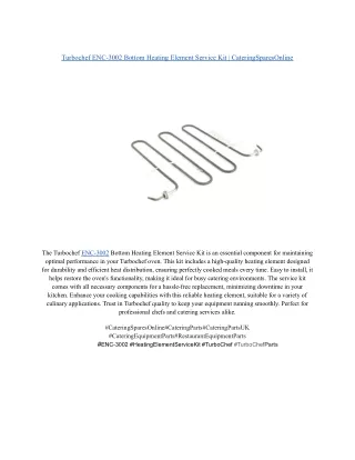 Turbochef ENC-3002 Bottom Heating Element Service Kit _ CateringSparesOnline
