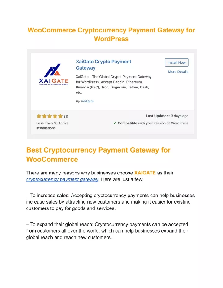 woocommerce cryptocurrency payment gateway