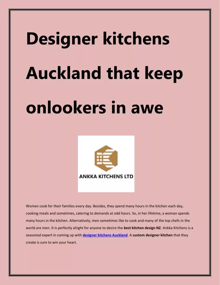 designer kitchens