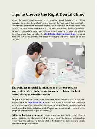 Best Dental Clinic Kingsway Camp