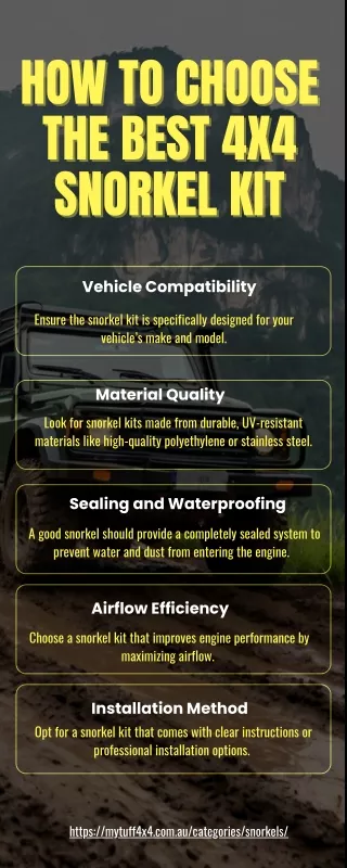 How to Choose the Best 4x4 Snorkel Kit