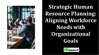 Importance of Human Resource Planning