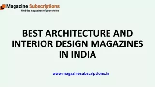 best architecture and interior design magazines