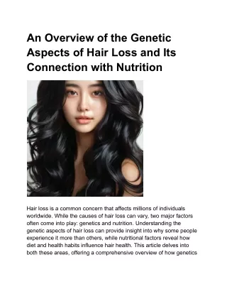 an overview of the genetic aspects of hair loss