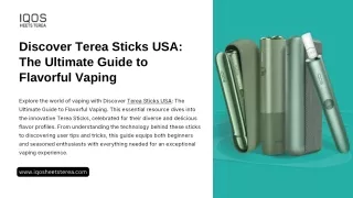 Discover Terea Sticks USA: The Ultimate Guide to Flavorful Vaping