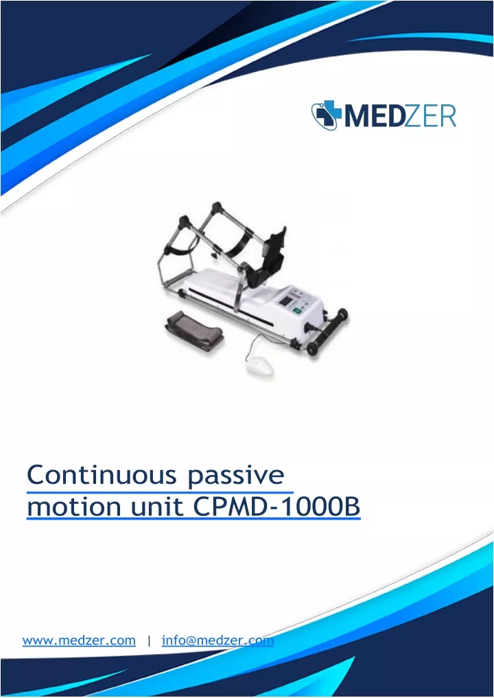 continuous passive motion unit cpmd 1000b