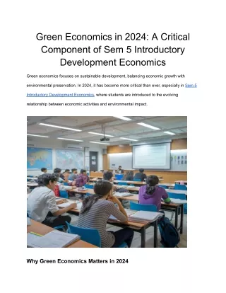 Green Economics in 2024_ A Critical Component of Sem 5 Introductory Development Economics