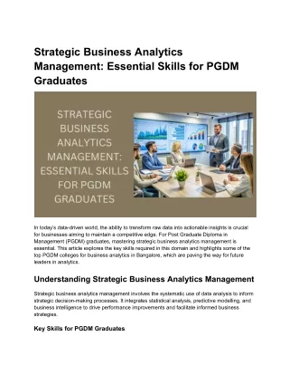 Strategic Business Analytics Management_ Essential Skills for PGDM Graduates