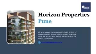 Horizon Properties Pune PPT(Premium Property Consultants, New Launches Property)