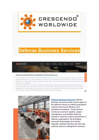 defense business services