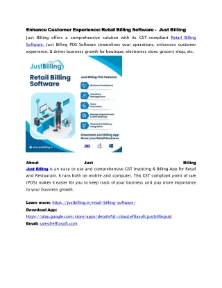 enhance customer experience retail billing