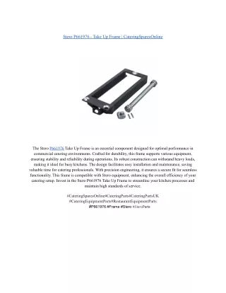 Stero P661976 - Take Up Frame _ CateringSparesOnline