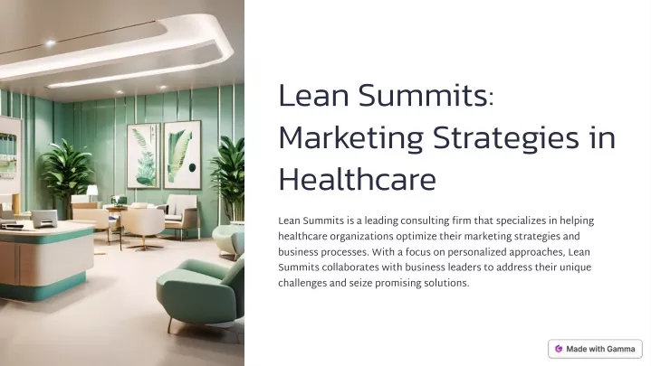 lean summits marketing strategies in healthcare