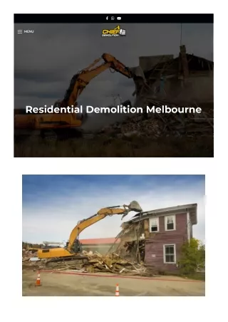 Residential demolition Melbourne