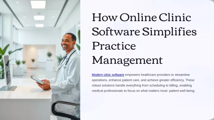 how online clinic software simplifies practice