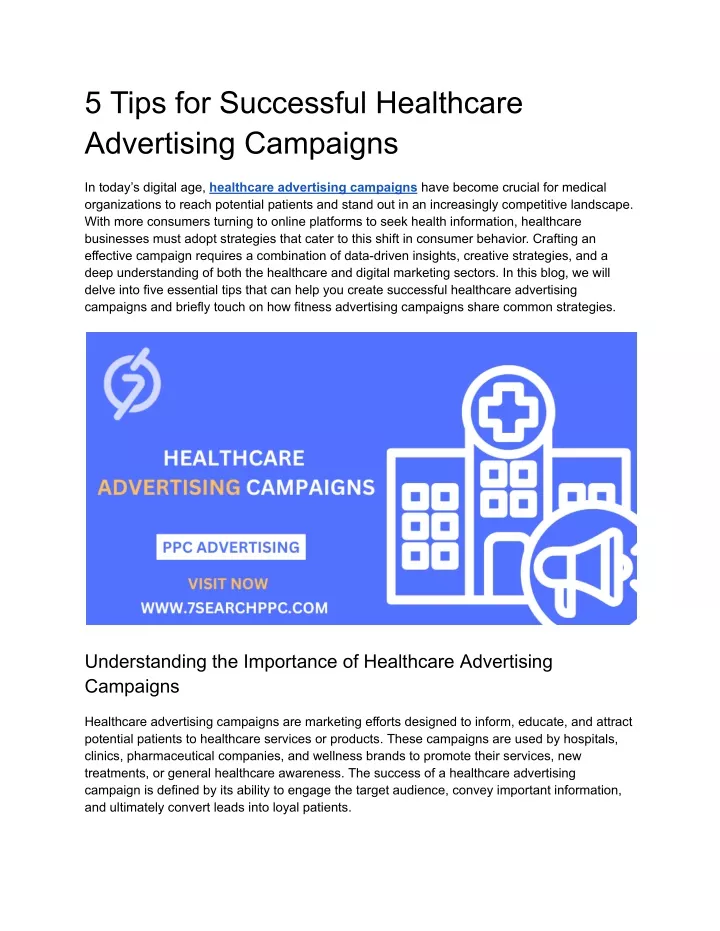 5 tips for successful healthcare advertising