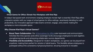 virtual games for office elevate your workplace