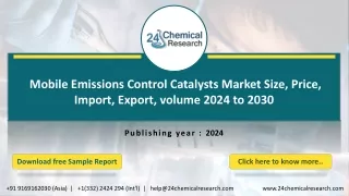 Global Mobile Emissions Control Catalysts Market Research Report 2024-2030(Status and Outlook)