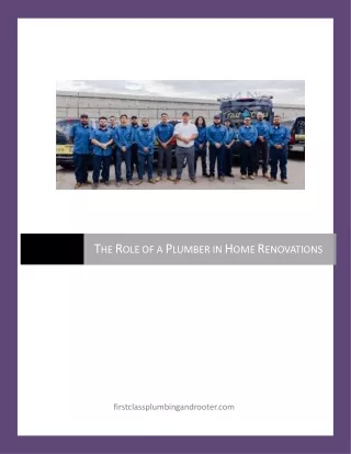 THE ROLE OF A PLUMBER IN HOME RENOVATIONS
