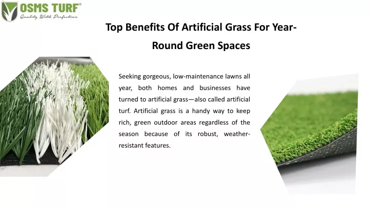 top benefits of artificial grass for year round