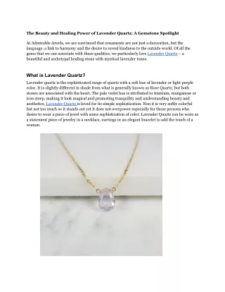 Lavender quartz jewelry | Transform Your Look with This Stunning Gem!