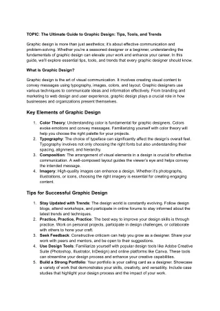 topic the ultimate guide to graphic design tips