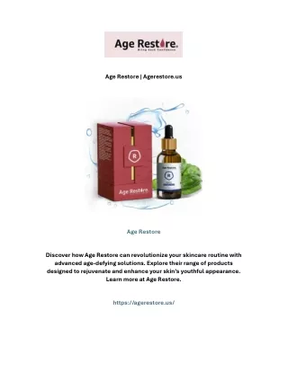 age restore agerestore us