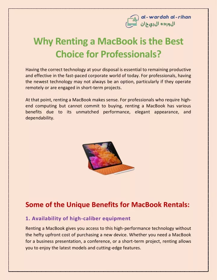 why renting a macbook is the best choice