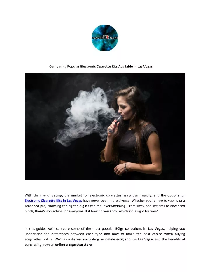 comparing popular electronic cigarette kits