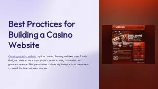 best practices for building a casino website
