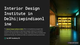 Interior Design Institute in Delhi | IWP India Online