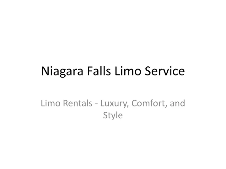 niagara falls limo service