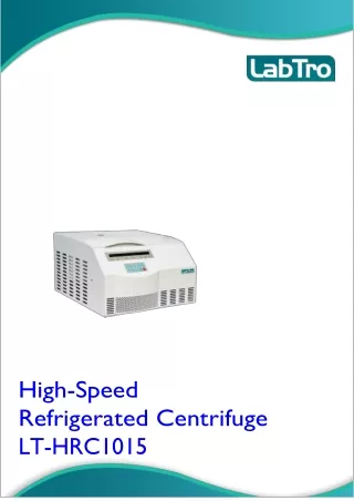 High-Speed Refrigerated Centrifuge LT-HRC1015