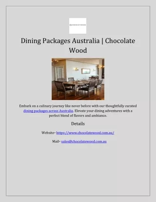 Dining Packages Australia