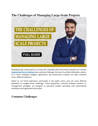The Challenges of Managing Large scale project