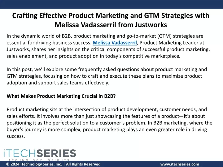 crafting effective product marketing