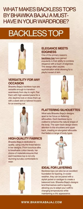 What Makes Backless Tops by Bhawika Bajaj a Must-Have in Your Wardrobe