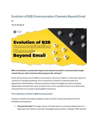 evolution of b2b communication channels beyond