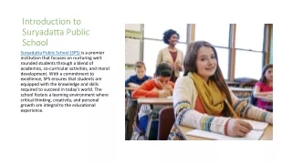 Empowering Minds, Crafting Futures - How Suryadatta Public School Pioneers Holistic Growth