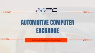 Streamline Your Repairs with Automotive Computer Exchange Services