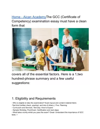 Gcc exam GCC (Gulf Cooperation Council) online coaching is a Untitled document