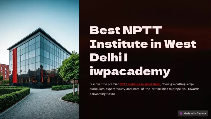 best nptt institute in west delhi iwpacademy