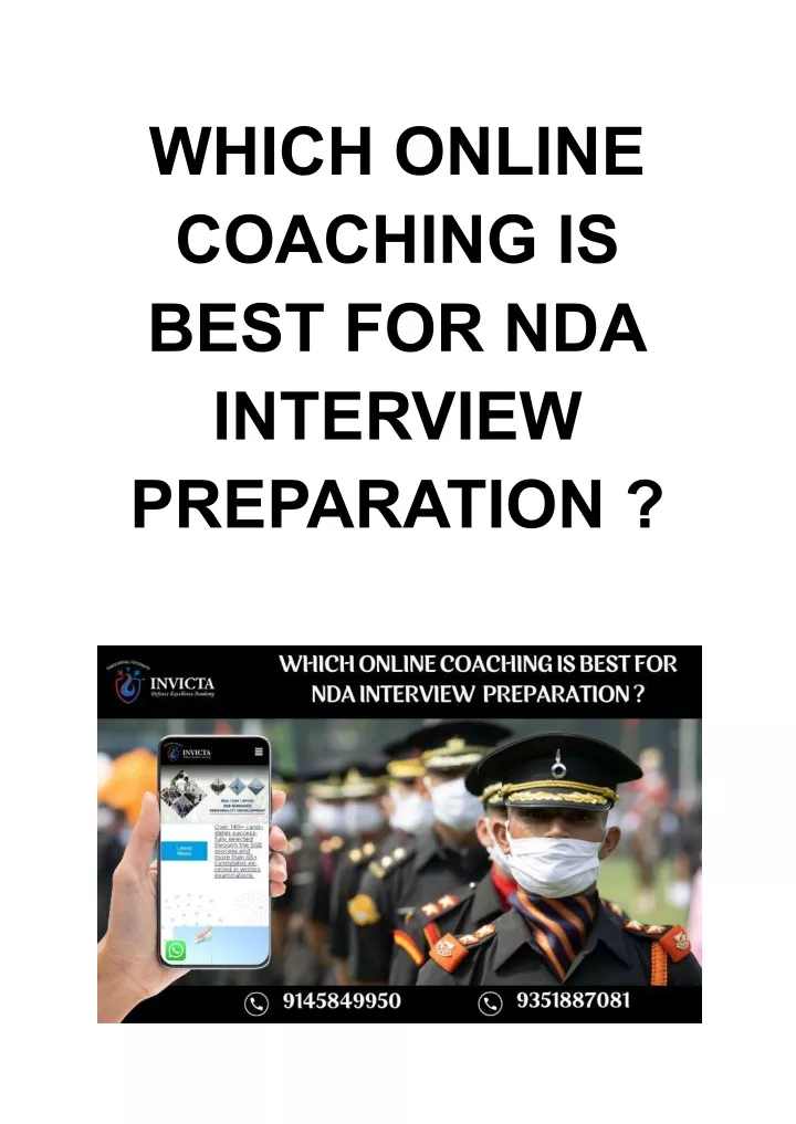 which online coaching is best for nda interview