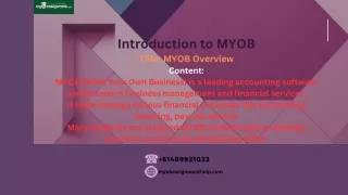 Myob Assignment Help in AU