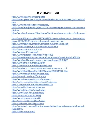 MY BACKLINK -cactuspay
