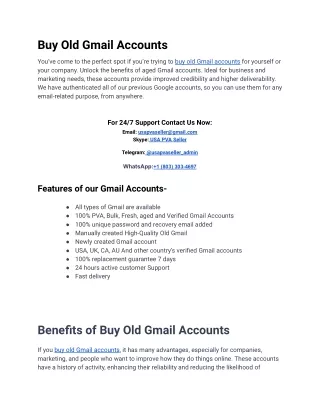 buy old gmail accounts