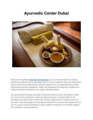 Ayurvedic Center Dubai
