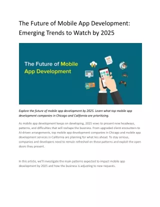 The Future of Mobile App Development_ Emerging Trends to Watch by 2025