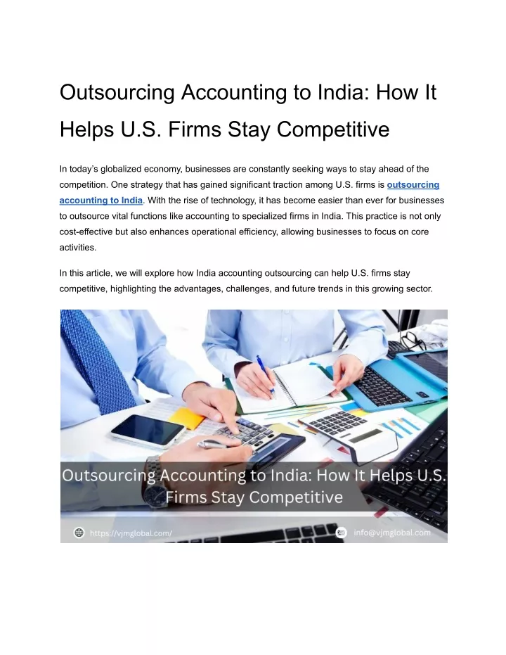 outsourcing accounting to india how it