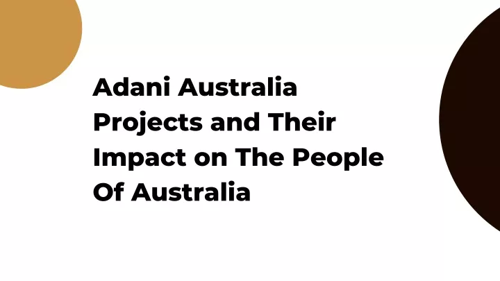 adani australia projects and their impact